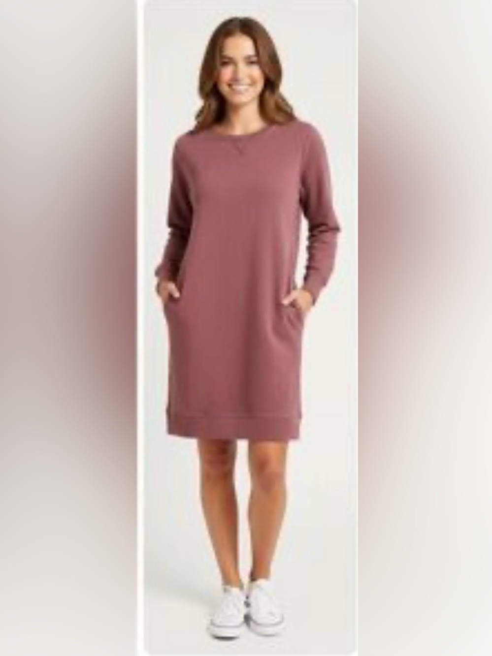 Pact Rose Sweatshirt Dress